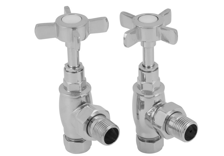 Towel Rail 15mm Inlet Manual Valve (Chrome)