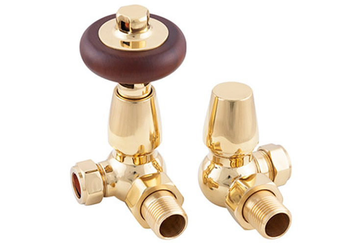 Kingsgrove 15mm Inlet Lacquered Corner TRV (Brass)