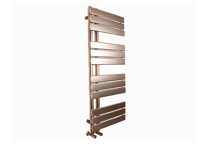 Seattle 12 Bar Brushed Brass Towel Rail - 1200mm x 500mm