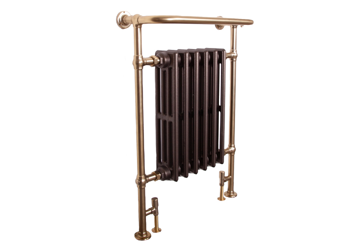 Broughton Brushed Brass Towel Rail - 965mm x 675mm