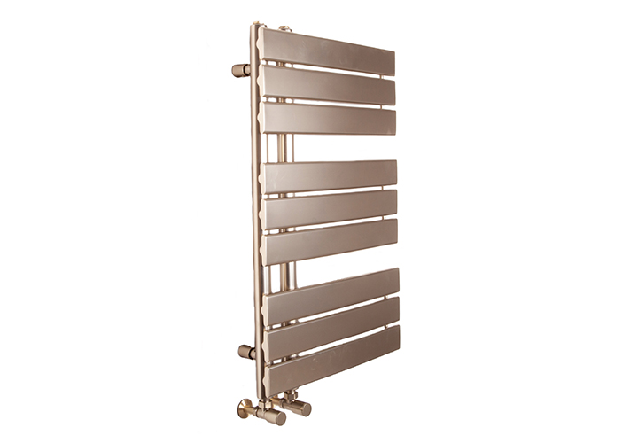 Seattle 9 Bar Brushed Brass Towel Rail - 800mm x 500mm