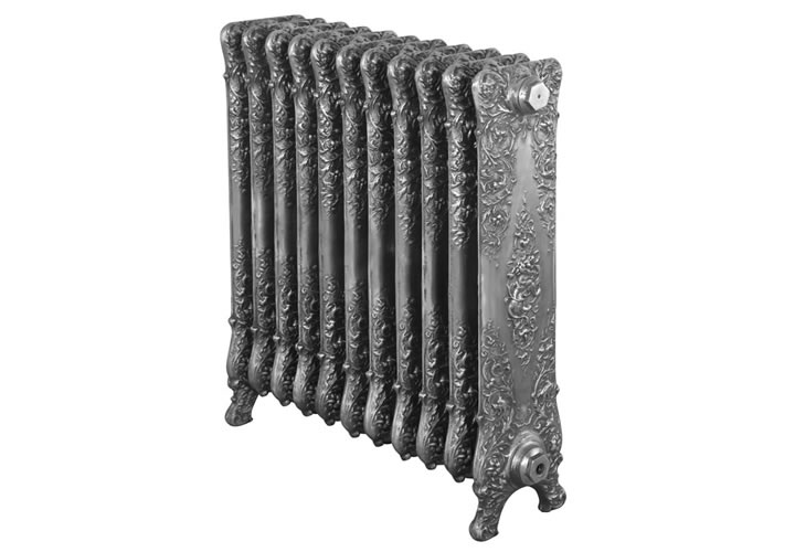 Verona 1 Column Hand Burnished Cast Iron Radiator - H800mm x W716mm