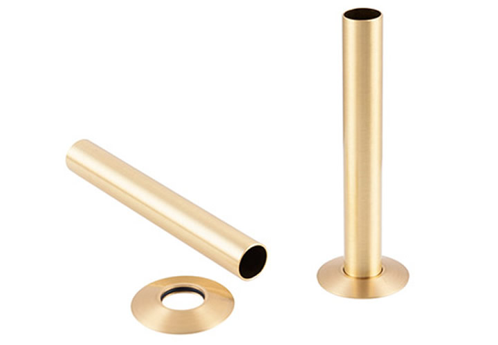 Brushed Brass Pipe Shroud Lacquered