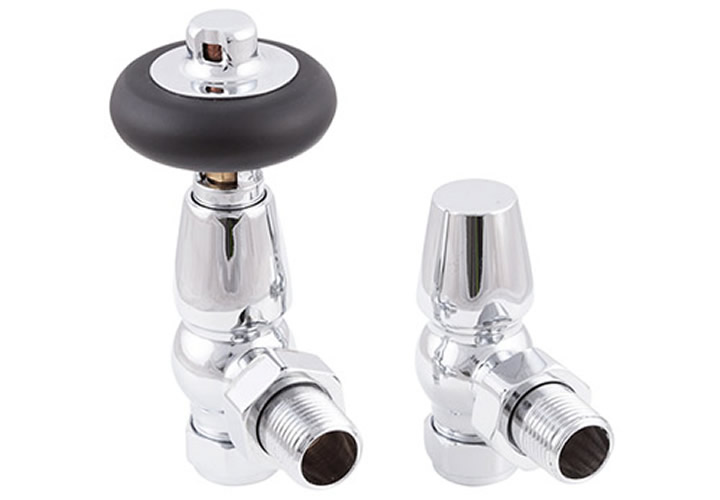 Kingsgrove 15mm Inlet TRV Valve With Wooden Top (Chrome)