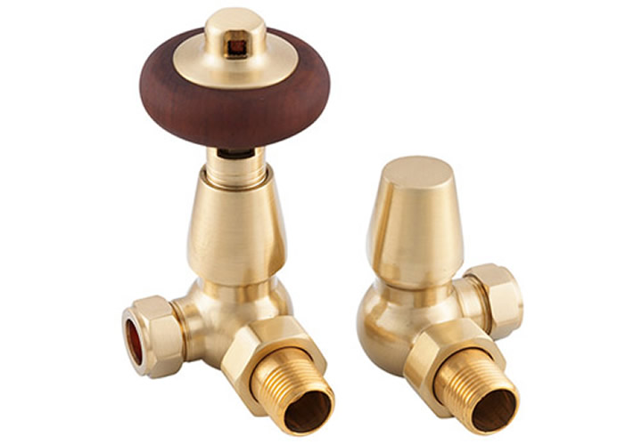 Kingsgrove 15mm Inlet Lacquered Corner TRV (Brushed Brass)