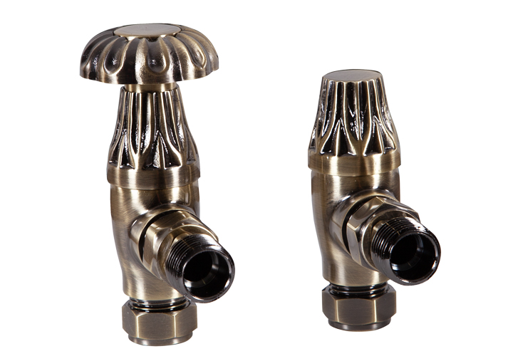 Crocus Wheel Manual Radiator Valve (Antique Brass),Lacquered