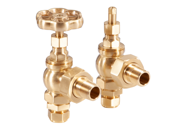 Daisy Wheel Manual Radiator Valve (Brushed Brass),Lacquered