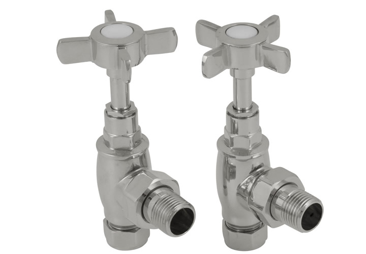 Towel Rail 15mm Inlet Manual Valve (Nickel)