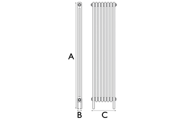 New York 2 Column 8 Sections Line Drawing