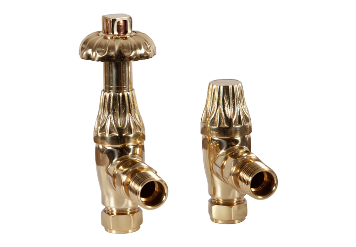 Crocus Wheel 15mm Inlet TRV (Brass), Lacquered