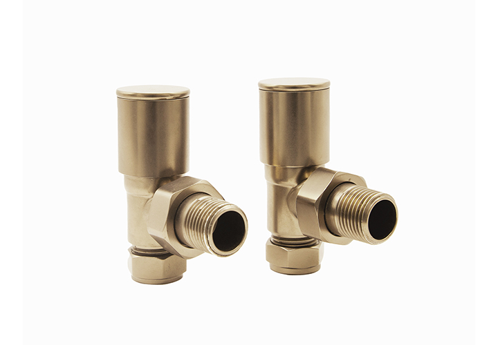 Brushed Brass Angled Valves Range